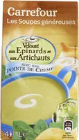Mängden socker i VELOUTÉ AUX Épinards et Artichauts Et pointe de crème fraîche