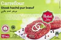 Mängden socker i Steaks hachés Pur Bœuf Halal