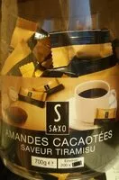 Mängden socker i Amandes cacaotées saveur tiramisu