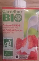 Mängden socker i Crème Fluide Entière (30% MG)