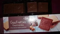 Mängden socker i Gaufrettes pralinées chocolat lait