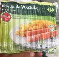 Mängden socker i Knacks de Volaille fumées au bois de hêtre
