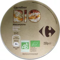 Mängden socker i Mascarpone Bio (36% MG) Crémeux
