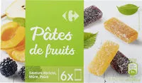 Mängden socker i Pâtes de fruits