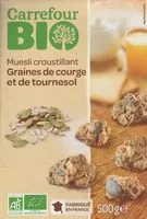 Mängden socker i Croustillant Graines de courge et de tournesol