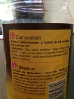 Mängden socker i Boisson rafraîchissante à l'extraits de thé aromatisée citron-citron vert.