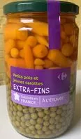 Mängden socker i Petits pois extra-fins et carottes à l'étuvée