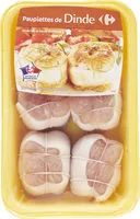 Mängden socker i Paupiettes De Dinde