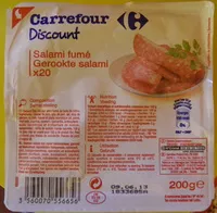 Mängden socker i Salami fumé Carrefour Discount