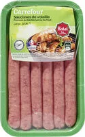 Mängden socker i Saucisses de Volaille Halal
