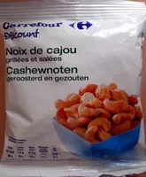 Mängden socker i Noix de cajou grillées et salées