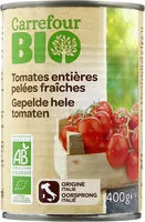 Mängden socker i Tomates entières pelées