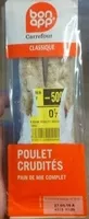 Mängden socker i Poulet Rôti crudités