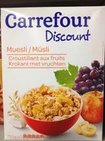 Mängden socker i Muesli Croustillant aux fruits