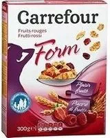 Mängden socker i Cereales Form fruits rouges