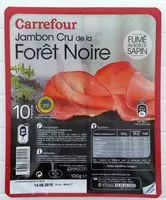 Mängden socker i Jambon Cru Fumé Forêt Noire