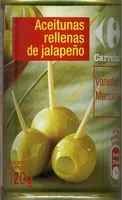 Mängden socker i Aceitunas verdes rellenas de jalapeño