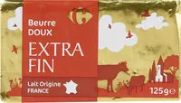 Mängden socker i Beurre doux extra-fin