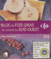 Mängden socker i Bloc de foie gras de canard du SUD-OUEST
