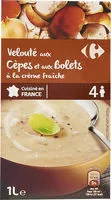 Mängden socker i Velouté aux Cèpes et Bolets Et pointe de crème fraîche