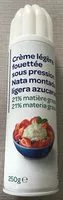 Mängden socker i Crème légère fouettée sous pression