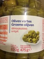 Mängden socker i Olives vertes dénoyautées