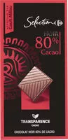 Mängden socker i 80% cacao noir