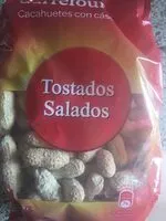 Mängden socker i Cacahuètes en coque grillées et salées