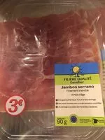 Mängden socker i Jambon Serrano finement tranché