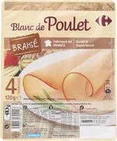 Mängden socker i Blanc de poulet braisé