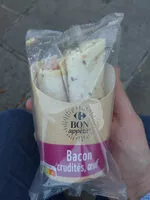 Mängden socker i Bacon crudités, œufs