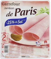 Mängden socker i Le Paris -25% de sel