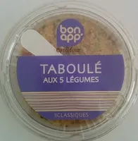 Mängden socker i Taboulé aux 5 Légumes, Les Classiques