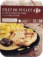Mängden socker i Filet de poulet et ses pommes de terre a la sarladaise