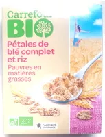 Mängden socker i Pétales de blé complet et riz
