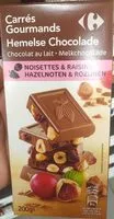 Mängden socker i Lait noisettes & raisins