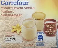 Mängden socker i YAOURT au lait entier à la Vanille