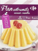 Mängden socker i Préparation flan