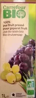 Mängden socker i Jus de raisin 100% pur jus