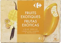 Mängden socker i Exotic fruits fruits exotiques, coeur vanille