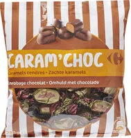 Mängden socker i CARAM'CHOC Caramels tendres