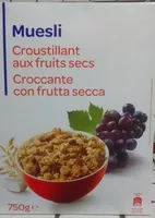Mängden socker i Muesli croustillant aux fruits secs