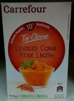 Mängden socker i Lentilles Corail Top Chrono
