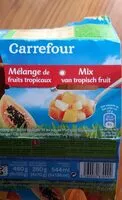 Mängden socker i Mélange de fruits tropicaux