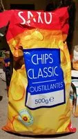Mängden socker i Chips Classic croustillantes