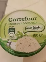 Mängden socker i Mousse con queso finas hierbas