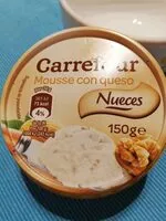 Mängden socker i Mousse con queso nueces