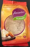Mängden socker i Amandes en Poudre