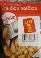 Mängden socker i Cacahuètes grillées salées