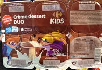 Mängden socker i crème dessert DUO goûts choco & lait
